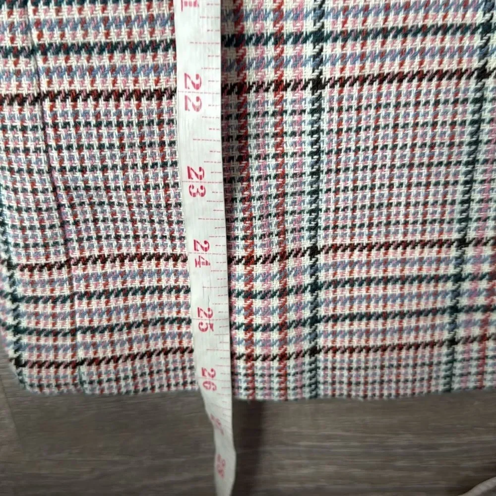 NEW J crew Parke blazer in ivory plaid Italian wool Size 0
